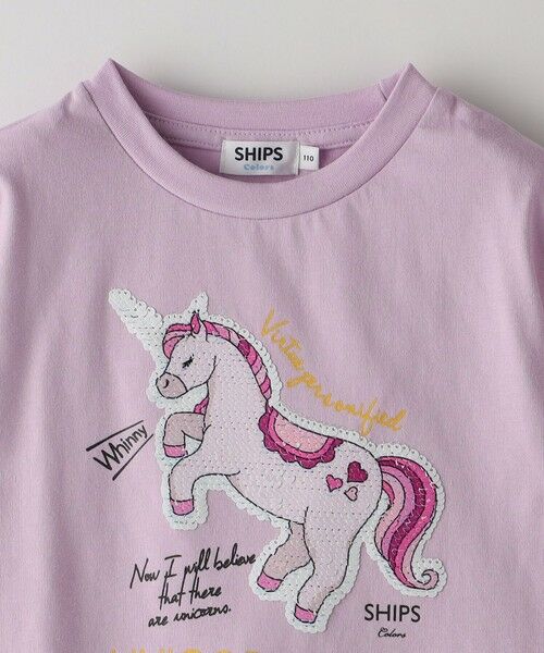 SHIPS / シップス Tシャツ | 《一部追加予約》SHIPS Colors:スパンコール ステッチ プリント TEE(100~130cm)◆ | 詳細24