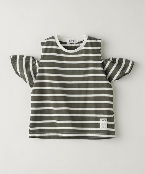 SHIPS / シップス Tシャツ | SHIPS Colors:〈洗濯機可能〉肩あき ボーダー TEE(100~140cm) | 詳細1