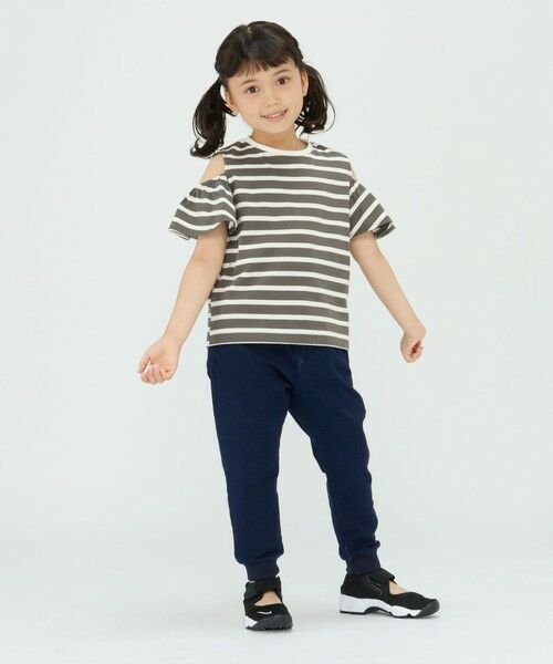 SHIPS / シップス Tシャツ | SHIPS Colors:〈洗濯機可能〉肩あき ボーダー TEE(100~140cm) | 詳細10