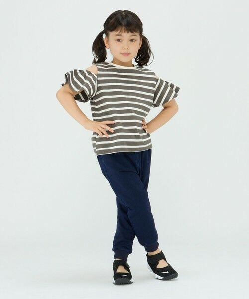 SHIPS / シップス Tシャツ | SHIPS Colors:〈洗濯機可能〉肩あき ボーダー TEE(100~140cm) | 詳細11