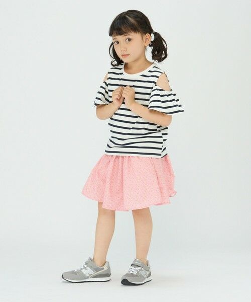 SHIPS / シップス Tシャツ | SHIPS Colors:〈洗濯機可能〉肩あき ボーダー TEE(100~140cm) | 詳細15