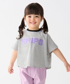 SHIPS / シップス Tシャツ | SHIPS Colors:80〜130cm / ロゴ パッチワーク ボーダー Tシャツ