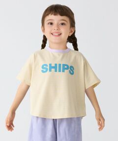 SHIPS / シップス Tシャツ | SHIPS Colors:80〜130cm / ロゴ パッチワーク ボーダー Tシャツ