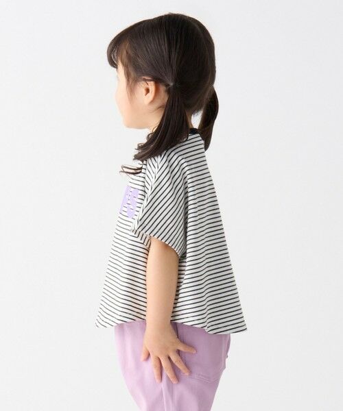 SHIPS / シップス Tシャツ | SHIPS Colors:80〜130cm / ロゴ パッチワーク ボーダー Tシャツ | 詳細3