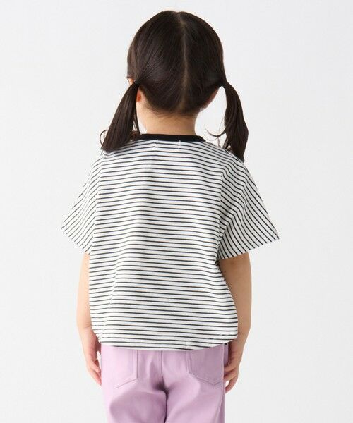 SHIPS / シップス Tシャツ | SHIPS Colors:80〜130cm / ロゴ パッチワーク ボーダー Tシャツ | 詳細4