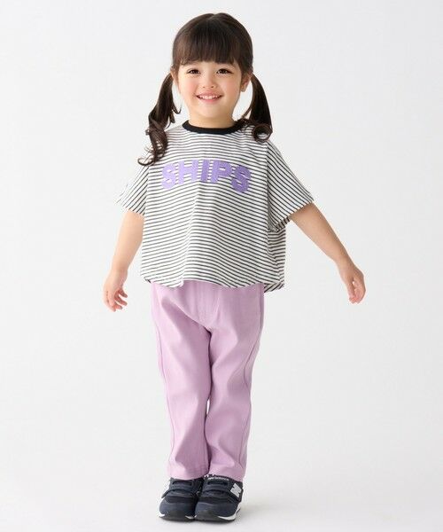 SHIPS / シップス Tシャツ | SHIPS Colors:80〜130cm / ロゴ パッチワーク ボーダー Tシャツ | 詳細5