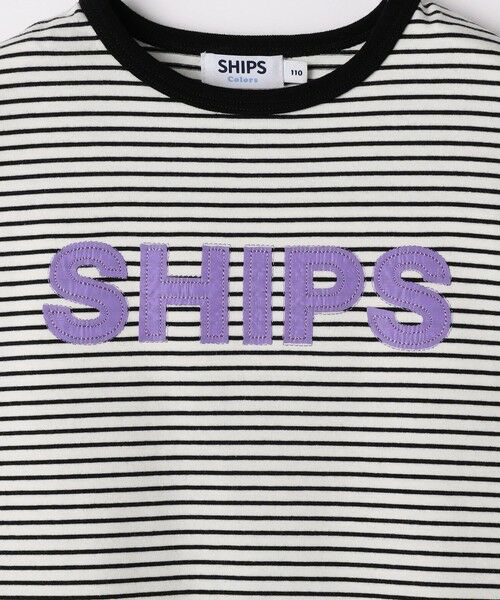 SHIPS / シップス Tシャツ | SHIPS Colors:80〜130cm / ロゴ パッチワーク ボーダー Tシャツ | 詳細2