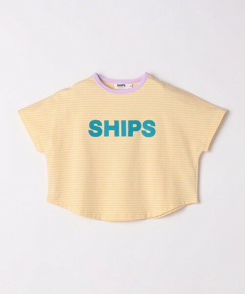 SHIPS / シップス Tシャツ | SHIPS Colors:80〜130cm / ロゴ パッチワーク ボーダー Tシャツ | 詳細6
