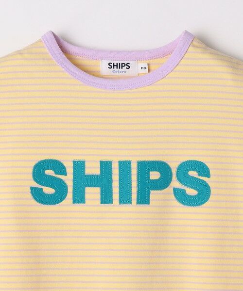SHIPS / シップス Tシャツ | SHIPS Colors:80〜130cm / ロゴ パッチワーク ボーダー Tシャツ | 詳細10