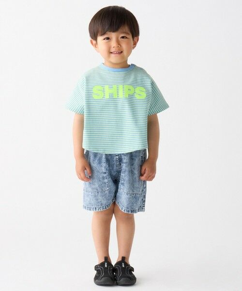 SHIPS / シップス Tシャツ | SHIPS Colors:80〜130cm / ロゴ パッチワーク ボーダー Tシャツ | 詳細17