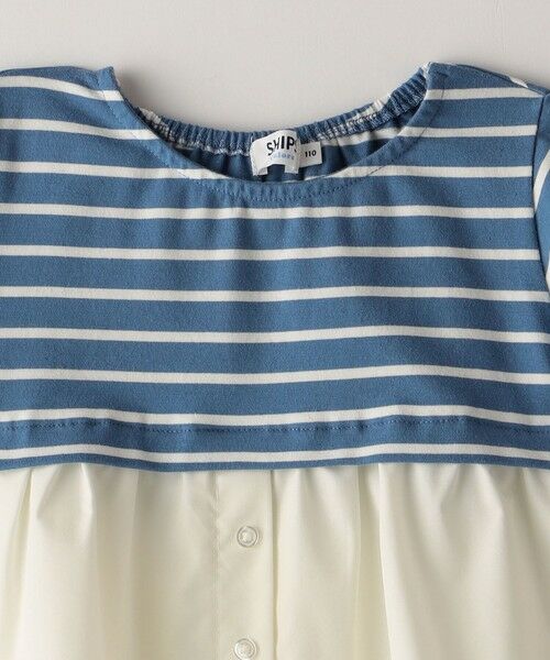 SHIPS / シップス Tシャツ | SHIPS Colors:レイヤードライク ボーダー 家族リンク TEE(100~140cm) | 詳細2