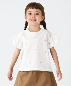 SHIPS / シップス Tシャツ | SHIPS Colors:80〜130cm / リンク フラワー エンブロイダリー カットソー◇