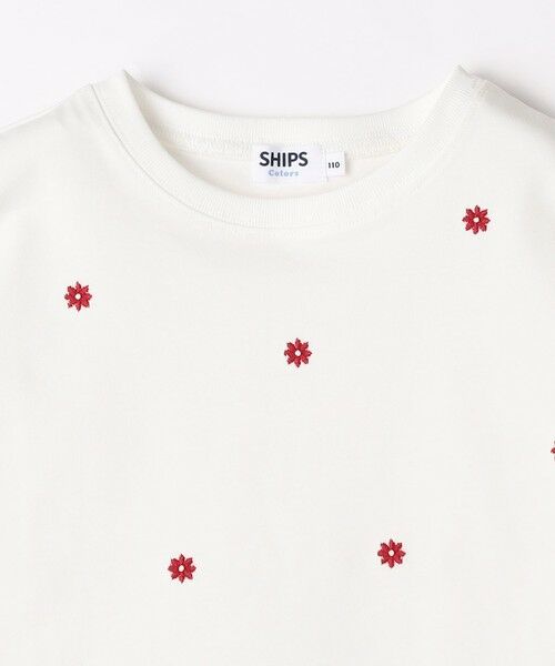 SHIPS / シップス Tシャツ | SHIPS Colors:80〜130cm / リンク フラワー エンブロイダリー カットソー◇ | 詳細3