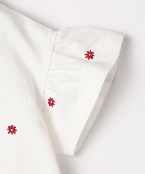 SHIPS / シップス Tシャツ | SHIPS Colors:80〜130cm / リンク フラワー エンブロイダリー カットソー◇ | 詳細4