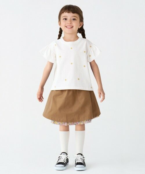 SHIPS / シップス Tシャツ | SHIPS Colors:80〜130cm / リンク フラワー エンブロイダリー カットソー◇ | 詳細13