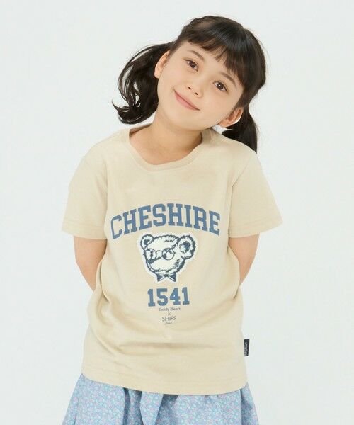 SHIPS / シップス Tシャツ | SHIPS Colors:TeddyBear(R) プリント&ステッチ TEE(80~150cm)◇(ベージュ)