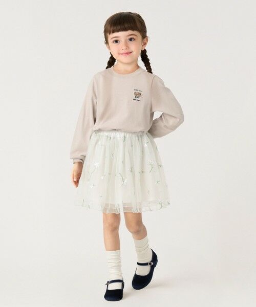 SHIPS / シップス ミニ・ひざ丈スカート | 《一部追加・新色予約》SHIPS Colors:90〜140cm/〈手洗い可能〉チュールギャザースカート◇ | 詳細18