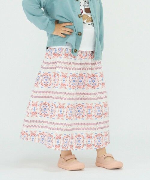 SHIPS / シップス ミニ・ひざ丈スカート | SHIPS Colors:〈洗濯機可能〉2WAY プリント スカート(100~140cm) | 詳細16