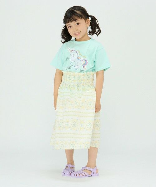 SHIPS / シップス ミニ・ひざ丈スカート | SHIPS Colors:〈洗濯機可能〉2WAY プリント スカート(100~140cm) | 詳細26