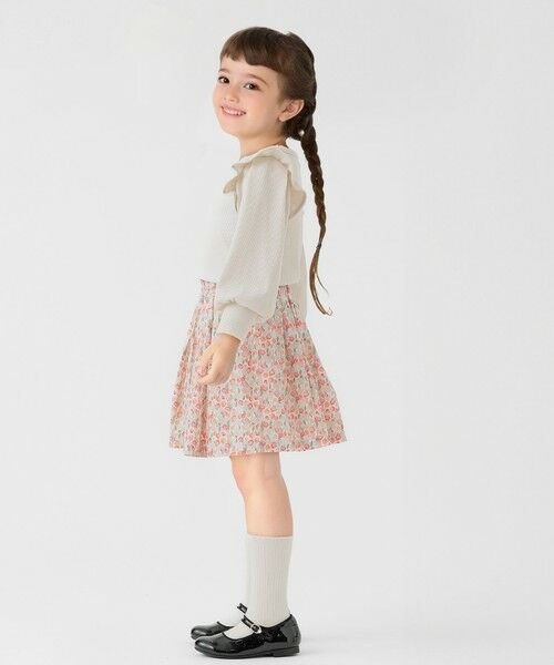 SHIPS / シップス ショート・ハーフ・半端丈パンツ | 《新色予約》SHIPS Colors:90〜140cm/〈洗濯機可能〉フラワー タック キュロット◆ | 詳細4