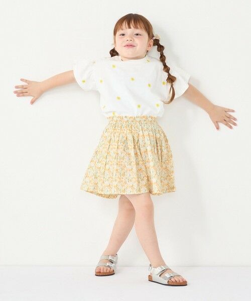 SHIPS / シップス ショート・ハーフ・半端丈パンツ | SHIPS Colors:90〜140cm/〈洗濯機可能〉フラワー タック キュロット◇ | 詳細22