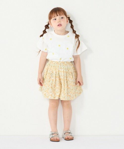 SHIPS / シップス ショート・ハーフ・半端丈パンツ | SHIPS Colors:90〜140cm/〈洗濯機可能〉フラワー タック キュロット◇ | 詳細23