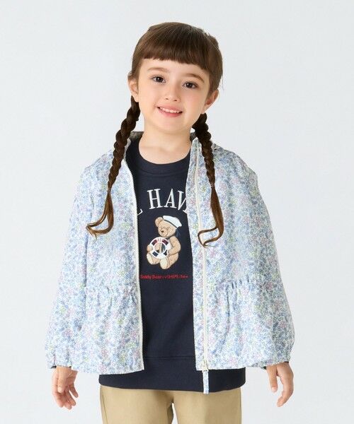 SHIPS / シップス ブルゾン | SHIPS Colors:80〜130cm /フラワープリント ジップフード ブルゾン◇(アイボリー)