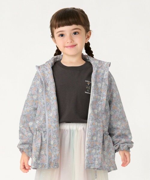 SHIPS / シップス ブルゾン | SHIPS Colors:80〜130cm /フラワープリント ジップフード ブルゾン◇(ライトブルー)
