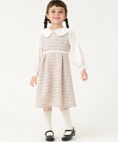 SHIPS / シップス ロング・マキシ丈ワンピース | SHIPS Colors:120〜130cm / オケージョン ツイード ワンピース