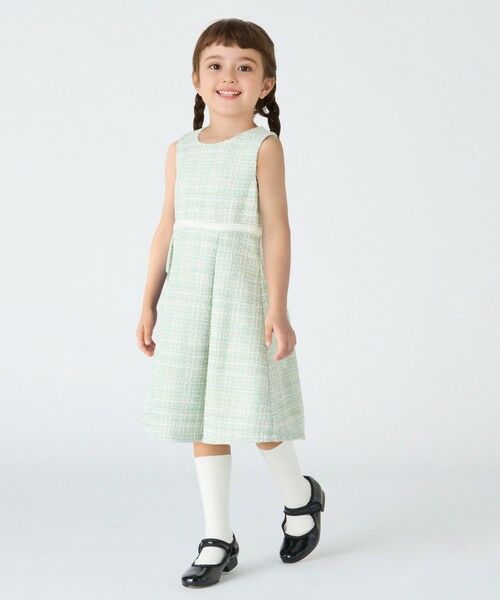 SHIPS / シップス ロング・マキシ丈ワンピース | SHIPS Colors:110〜130cm / オケージョン ツイードライク ワンピース | 詳細11