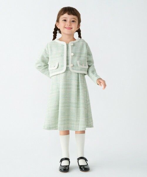 SHIPS / シップス ロング・マキシ丈ワンピース | SHIPS Colors:110〜130cm / オケージョン ツイードライク ワンピース | 詳細14