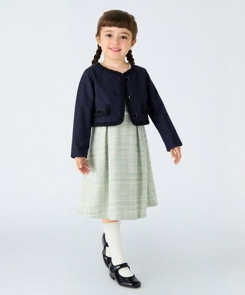 SHIPS / シップス ロング・マキシ丈ワンピース | SHIPS Colors:110〜130cm / オケージョン ツイードライク ワンピース | 詳細15