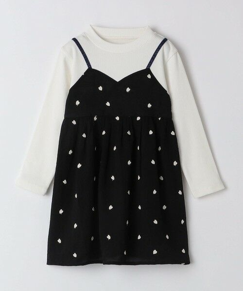 SHIPS / シップス ロング・マキシ丈ワンピース | SHIPS Colors: 100〜140cm /〈洗濯機可能〉ハート エンブロイダリー ワンピース | 詳細1