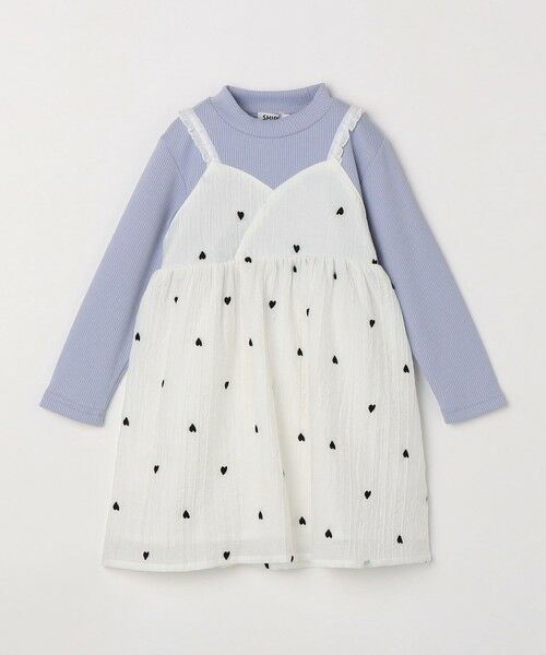 SHIPS / シップス ロング・マキシ丈ワンピース | SHIPS Colors:100〜140cm /〈洗濯機可能〉ハート エンブロイダリー ワンピース | 詳細1