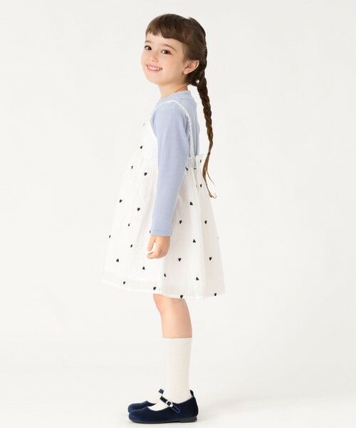 SHIPS / シップス ロング・マキシ丈ワンピース | SHIPS Colors:100〜140cm /〈洗濯機可能〉ハート エンブロイダリー ワンピース | 詳細11