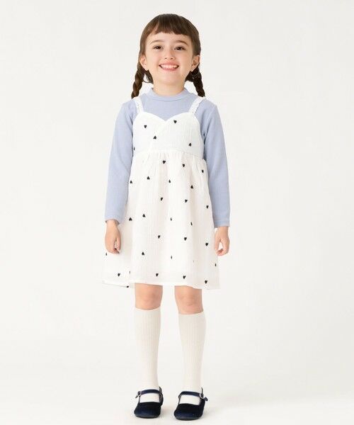 SHIPS / シップス ロング・マキシ丈ワンピース | SHIPS Colors:100〜140cm /〈洗濯機可能〉ハート エンブロイダリー ワンピース | 詳細13