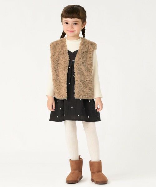 SHIPS / シップス ロング・マキシ丈ワンピース | SHIPS Colors:100〜140cm /〈洗濯機可能〉ハート エンブロイダリー ワンピース | 詳細17