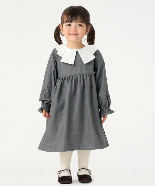 SHIPS / シップス ロング・マキシ丈ワンピース | SHIPS Colors:90〜130cm /〈洗濯機可能〉TR タックカラー ワンピース | 詳細12