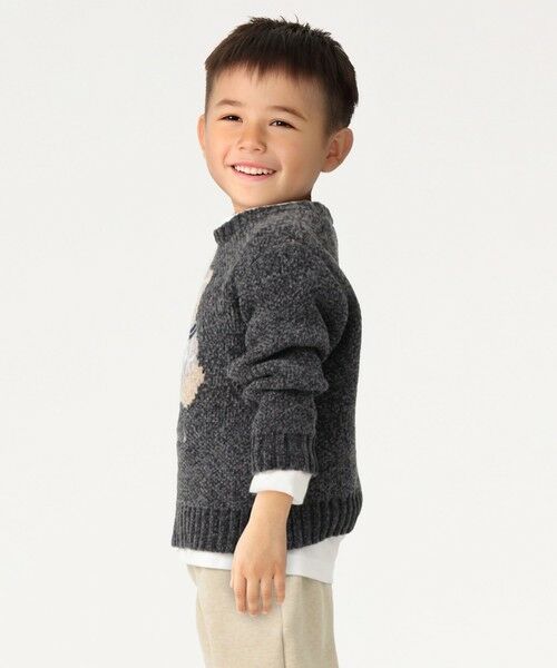 SHIPS / シップス ニット・セーター | 《一部追加予約》SHIPS Colors:100〜140cm /TeddyBear(R) ジャカード モール ニット◆ | 詳細8