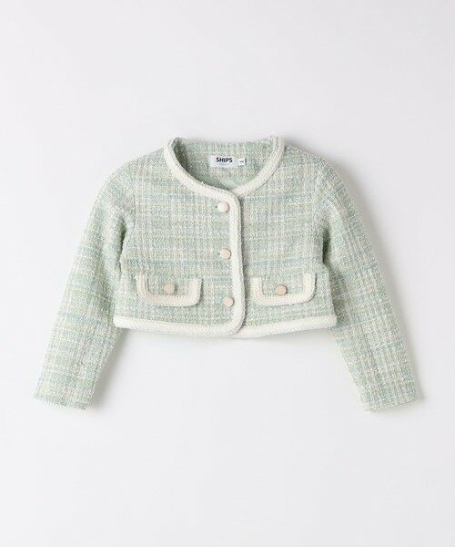 SHIPS / シップス ノーカラージャケット | SHIPS Colors: 110〜130cm / オケージョン ツイードライク ジャケット | 詳細1