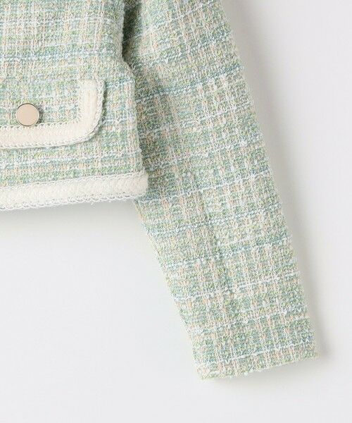 SHIPS / シップス ノーカラージャケット | SHIPS Colors: 110〜130cm / オケージョン ツイードライク ジャケット | 詳細4