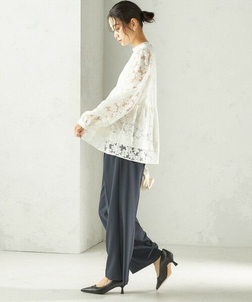 SHIPS / シップス シャツ・ブラウス | 《予約》〈手洗い可能〉IPEKER オパール 加工 ブラウス（セレモニー対応可） | 詳細3