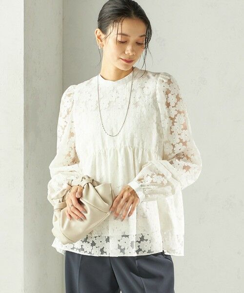 SHIPS / シップス シャツ・ブラウス | 《予約》〈手洗い可能〉IPEKER オパール 加工 ブラウス（セレモニー対応可） | 詳細5
