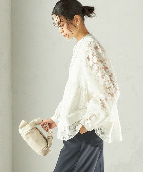 SHIPS / シップス シャツ・ブラウス | 《予約》〈手洗い可能〉IPEKER オパール 加工 ブラウス（セレモニー対応可） | 詳細6