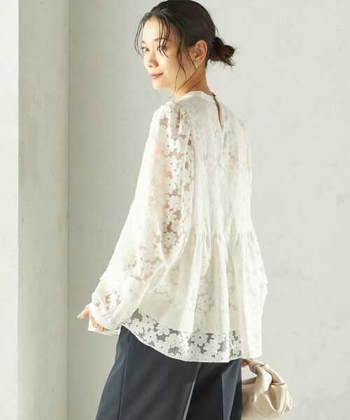 SHIPS / シップス シャツ・ブラウス | 《予約》〈手洗い可能〉IPEKER オパール 加工 ブラウス（セレモニー対応可） | 詳細7