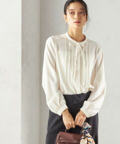 《予約》〈洗濯機可能〉無地 / プリント ピンタック ブラウス（セレモニー対応可）