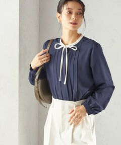 SHIPS / シップス シャツ・ブラウス | 《予約》〈洗濯機可能〉無地 / プリント ピンタック ブラウス（セレモニー対応可）