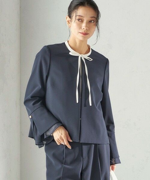 SHIPS / シップス シャツ・ブラウス | 《予約》〈洗濯機可能〉無地 / プリント ピンタック ブラウス（セレモニー対応可） | 詳細15