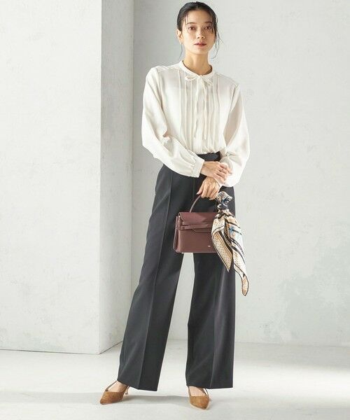 SHIPS / シップス シャツ・ブラウス | 《予約》〈洗濯機可能〉無地 / プリント ピンタック ブラウス（セレモニー対応可） | 詳細4