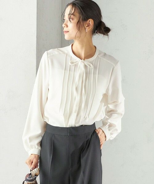 SHIPS / シップス シャツ・ブラウス | 《予約》〈洗濯機可能〉無地 / プリント ピンタック ブラウス（セレモニー対応可） | 詳細5